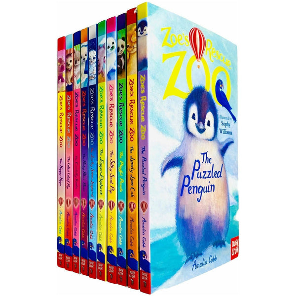 Amelia Cobb’s Zoe’s Rescue Zoo 10 Books Set - Puzzled Penguin, Lonely Lion Cub