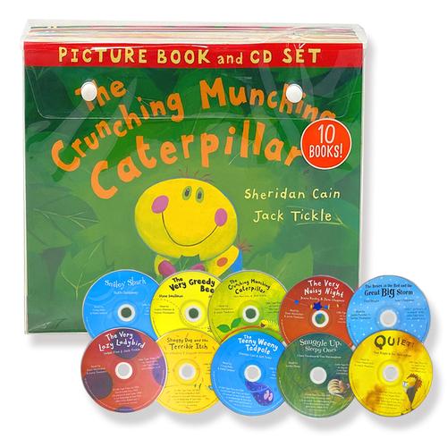 The Crunching Munching Caterpillar: 10 Stories Collection with CDs