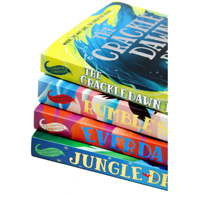 Abi Elphinstone’s The Unmapped Chronicles: 4-Book Collection (Rumblestar, Jungledrop, The Crackledawn Dragon, Everdark)