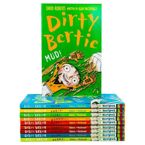 Dirty Bertie Series 1 – 10 Books Collection Set by David Roberts (Includes: Fangs, Fetch, Germs, Mud, Bogeys, Yuck)