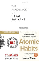 Almanack of Naval Ravikant, Essentialism, Atomic Habits 3 Books Collection Set