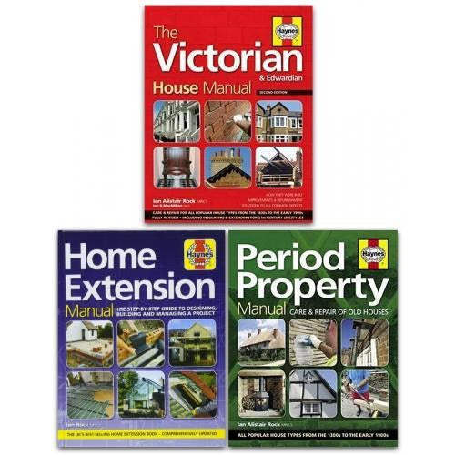 Haynes Property Manual 3 Books Collection Set Home Extension The Victorian House Period Property - books 4 people