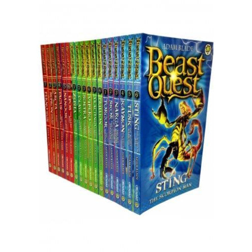 Beast Quest Series Adam Blade 18 Books Collection Set Series 1 2 And 3 - books 4 people