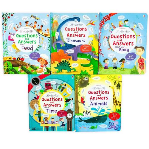 Usborne Lift the Flap - Questions And Answers 5 Books Collection Set