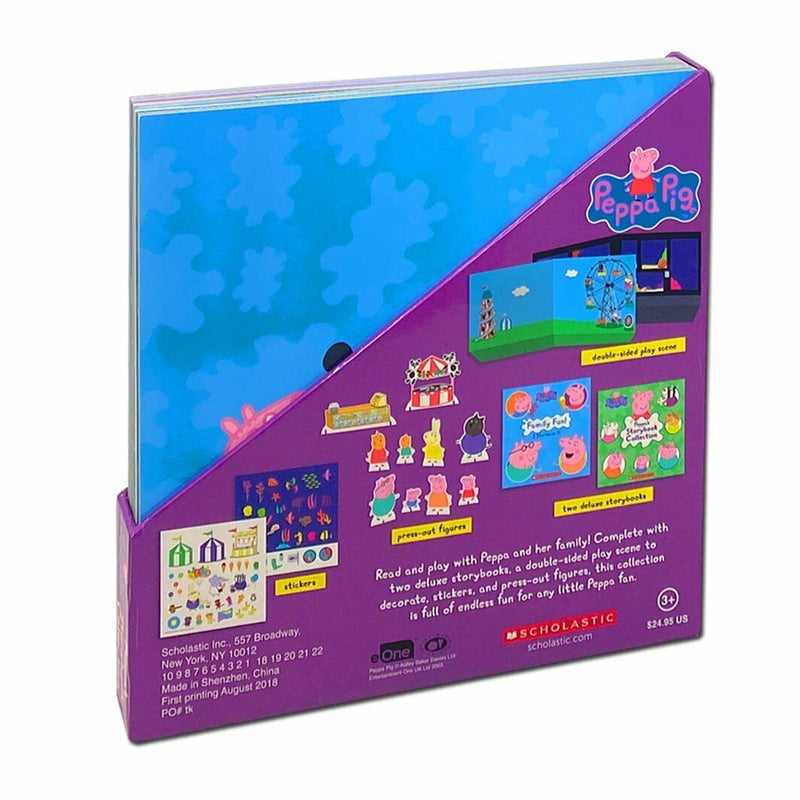 Peppa Pig Storybook Collection: Read and Play Set with 2 Storybooks, Stickers, and Play Scenes!