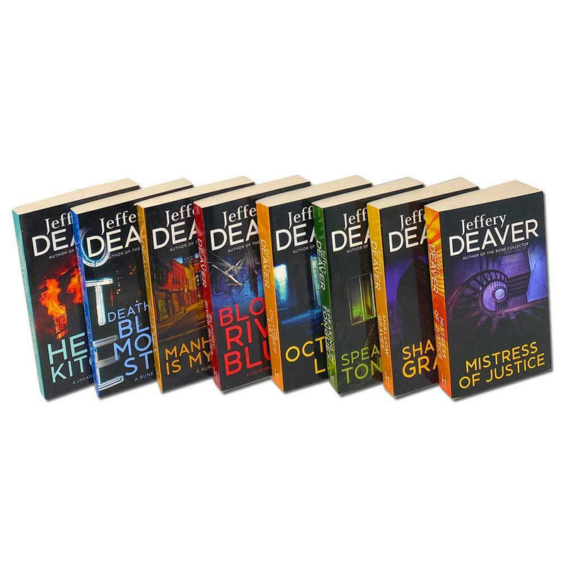 Jeffery Deaver 8-Book Collection (Mistress of Justice, Bloody River Blues, Shallow Graves)