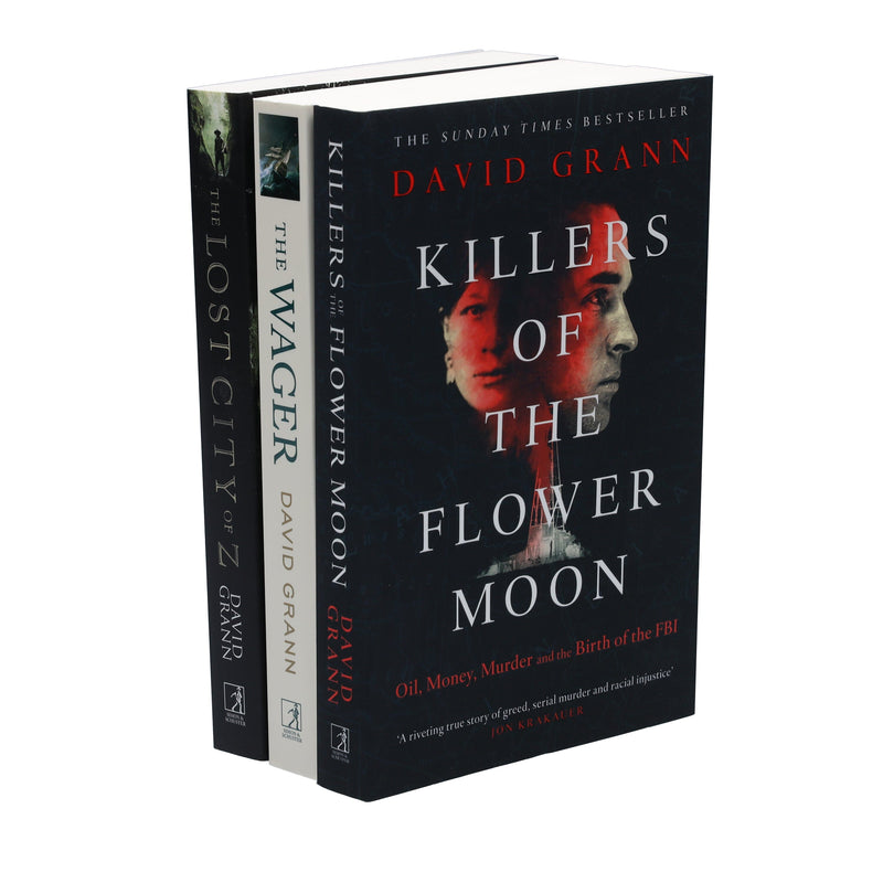 David Grann Collection 3 Books Set (The Wager, Killers of the Flower Moon, The Lost City of Z)