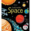 Usborne Look Inside Collection 6 Books Set - Space, Animal Homes, Our World, Seas and Oceans, Jungle, Nature