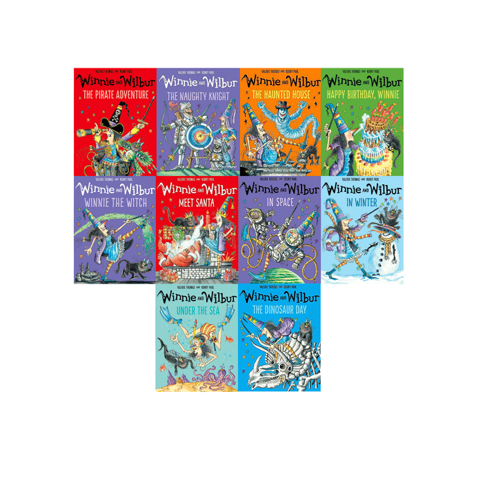 Winnie and Wilbur Collection: 10 Books Set by Valerie Thomas (Includes: Winnie the Witch, The Naughty Knight)